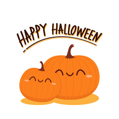 Pumpkin cartoon vector. Halloween vector background. Pumpkin face vector.