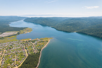 The Angara River is a major river in Siberia leaving Lake Baikal near the settlement of Listvyanka....