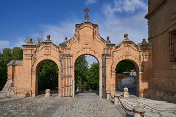 Fototapeta na wymiar View of the Abadia del Sacromonte in the city of Granada in Spain 