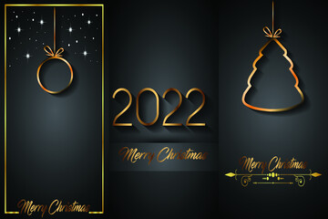 Fototapeta na wymiar 2022 Merry Christmas background for your seasonal invitations, festival posters, greetings cards. 