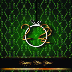 2022 Happy New Year background for your seasonal invitations, festive posters, greetings cards.