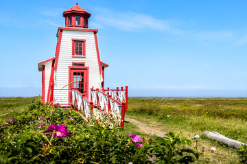 Naklejka premium St-Andre-de-Kamouraska lighthouse. Quebec, Canada.