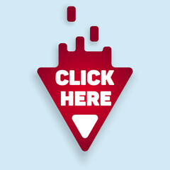 red arrow vector banner click here