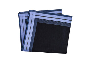 Vintage stripped cotton Handkerchief for men isolated on white background.	
