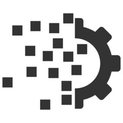 Gear compilation vector illustration. Flat illustration iconic design of gear compilation, isolated on a white background.