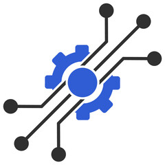 Digital tech vector illustration. Flat illustration iconic design of digital tech, isolated on a white background.