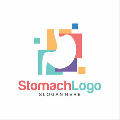 Stomach logo design concept, Stomach with Colorful logo design Template Vector 