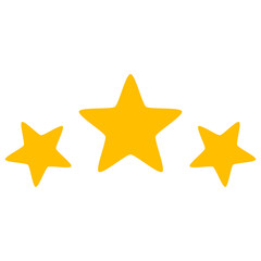 3 stars rate vector pictograph. Flat illustration iconic design of 3 stars rate, isolated on a white background.