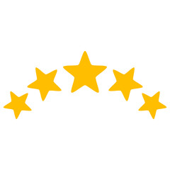 Obraz premium Star rating vector illustration. Flat illustration iconic design of star rating, isolated on a white background.