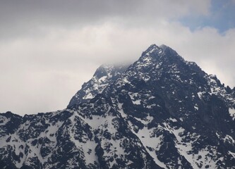 snow covered mountains