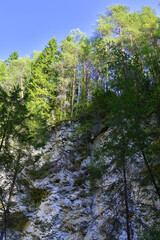 Fototapeta na wymiar Rocks of the Karst Gap Wolf Pit