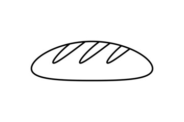 loaf of bread linear icon vector illustration