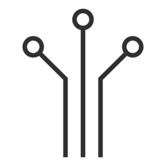 Electronic connections vector illustration. Flat illustration iconic design of electronic connections, isolated on a white background.