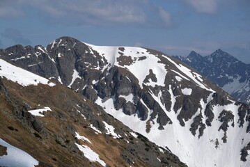 snow covered mountains