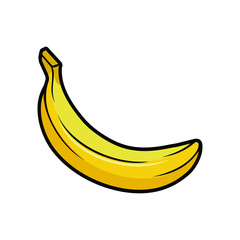 Banana fruit vector, Banana icon vector. Banana icon isolated on white background from vegan food collection.