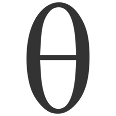 Obraz premium Tetta Greek lowercase letter vector illustration. Flat illustration iconic design of Tetta Greek lowercase letter, isolated on a white background.