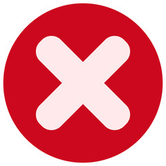 Obraz premium Cancel vector illustration. Flat illustration iconic design of cancel, isolated on a white background.