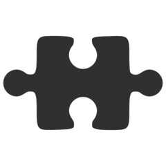 Puzzle item vector illustration. Flat illustration iconic design of puzzle item, isolated on a white background.