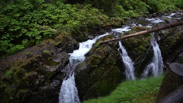 Sol Duc Falls in Sol Duc Valley are called the most beautiful falls in Olympic National Park, and situated just a few miles from Sol Duc Hot Springs Resort and Campground.