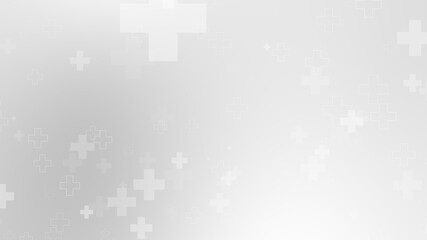 Obraz premium Abstract medical white gray cross pattern background.