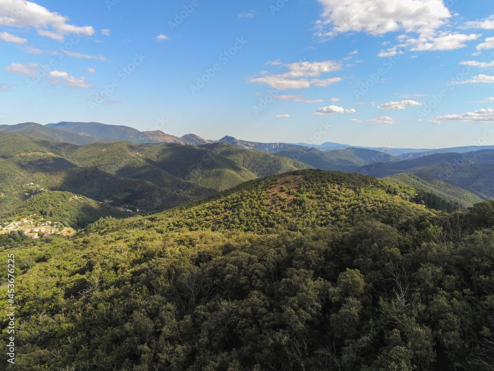 Canvas Prints Paysage de montagne dans les Cévennes, vue aérienne