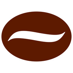 Coffee grain vector illustration. Flat illustration iconic design of coffee grain, isolated on a white background.