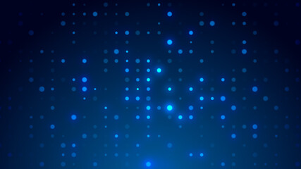 Abstract dot white blue pattern gradient texture technology background.