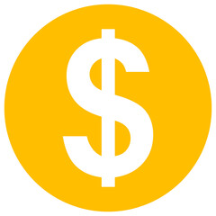 Dollar coin vector illustration. Flat illustration iconic design of dollar coin, isolated on a white background.