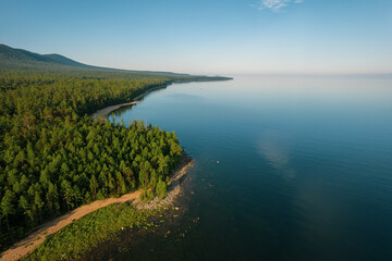 Summertime imagery of Lake Baikal is a rift lake located in southern Siberia, Russia. Baikal lake...