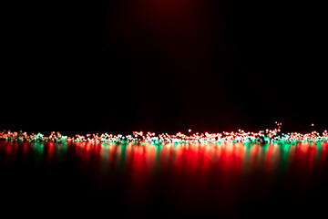 Abstract blurred and colored bokeh lights in background