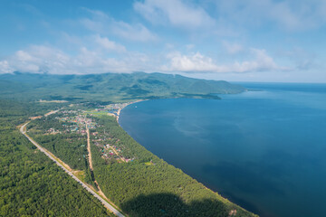 Summertime imagery of Lake Baikal is a rift lake located in southern Siberia, Russia Baikal lake...