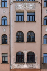 Old building facade in Riga, Latvia