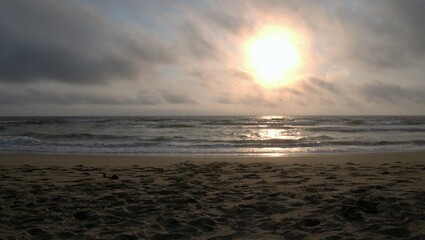 sunset on the beach