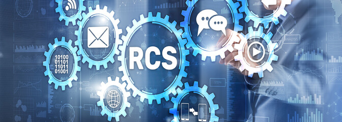 RCS. Rich Communication Services. Communication protocol between mobile telephone