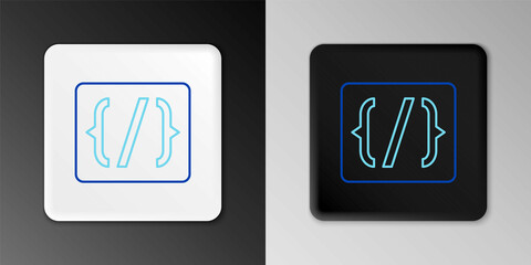 Line Programming language syntax icon isolated on grey background. Syntax programming file system. Colorful outline concept. Vector