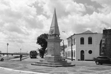 The stone of memory, monument to the coronation of D Pedro II, Emperor of Brazil