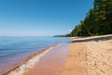 Summertime imagery of Lake Baikal is a rift lake located in southern Siberia, Russia Baikal lake...