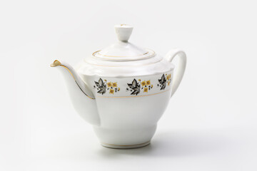 Luxury Vintage Porcelain coffe or tea set - Coffee or Tea Pot on white background