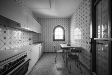 interior of an old abandoned house