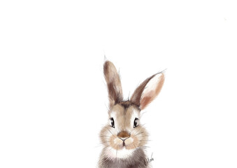 white rabbit isolated on white