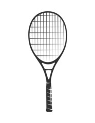 Lawn tennis racket isolated on white background. Vector illustration - obrazy, fototapety, plakaty