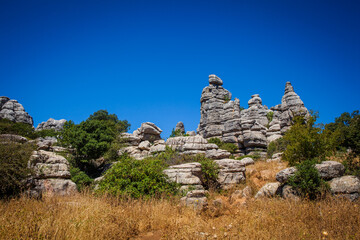 View of the El Torcal de Antequera Natural Park.