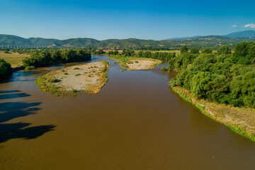 Obraz premium Aerial View of the river Axios
