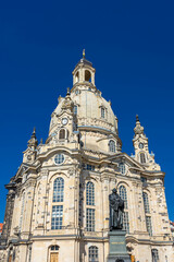 Fototapeta na wymiar The Frauenkirche Cathedral of Dresden, Germany
