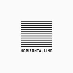horizontal lines abstract logo vector