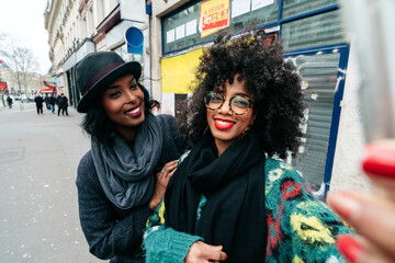 friends taking a selfie