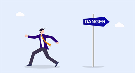 Businessman, problems concept vector illustration	
