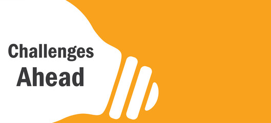 Fototapeta premium Challenges Ahead in lamp background illustration