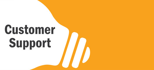 Customer Support in lamp background illustration