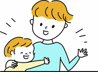 幸せで仲良しな母子